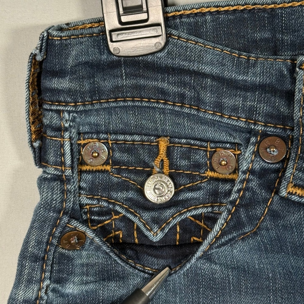 True Religion Legging w/ Flaps Dark Wash Skinny Jeans Low Rise Womens 28 - Picture 4 of 14